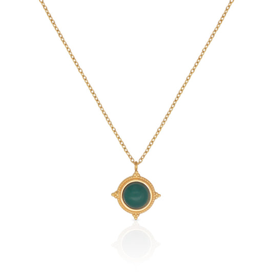 GREEN CAT EYE NECKLACE - Lolomo!
