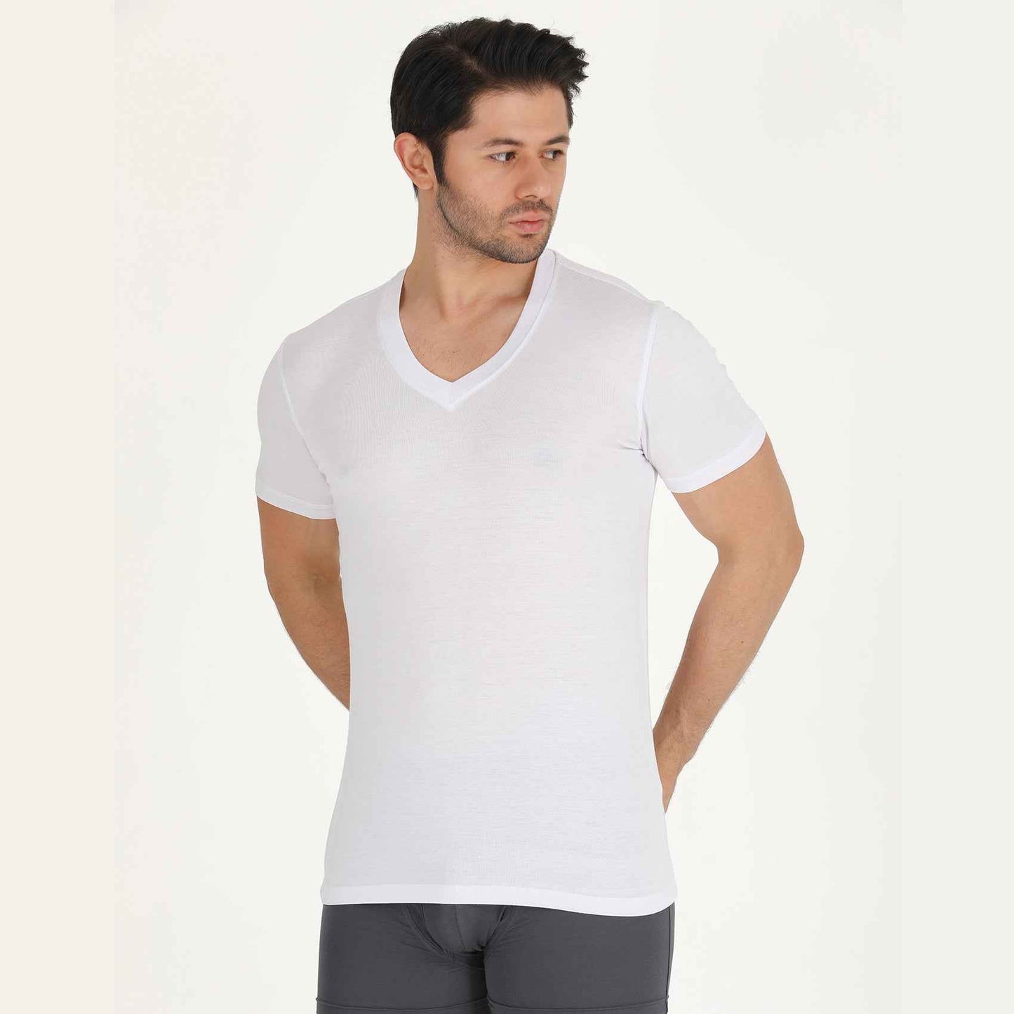Men's Bamboo V-Neck Undershirt (3 Pack)