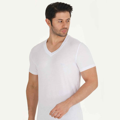 Men's Bamboo V-Neck Undershirt (3 Pack)