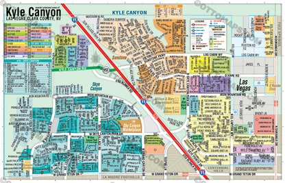 Kyle Canyon Map, Las Vegas, NV - POSTER PRINTS