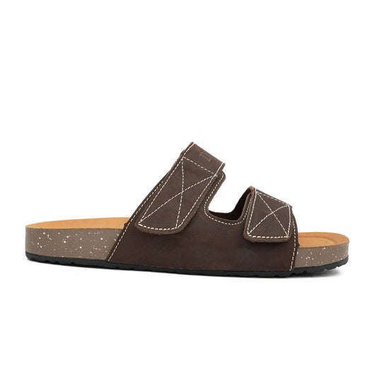 Men's Brown Adjustable Slide Sandals