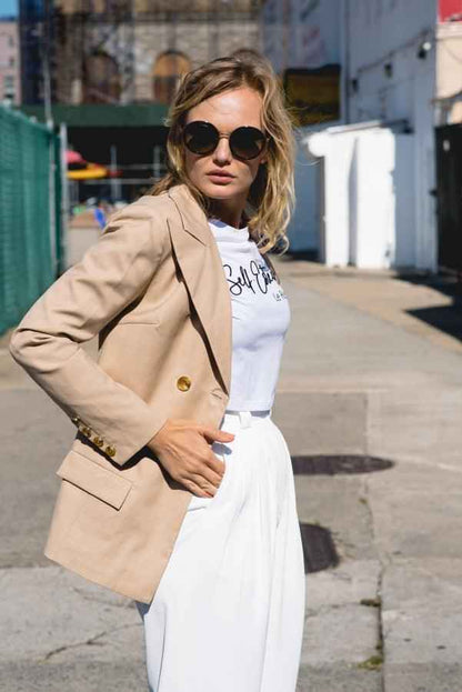 Louise Double-Breasted Wool Blazer – Women’s Classic Style