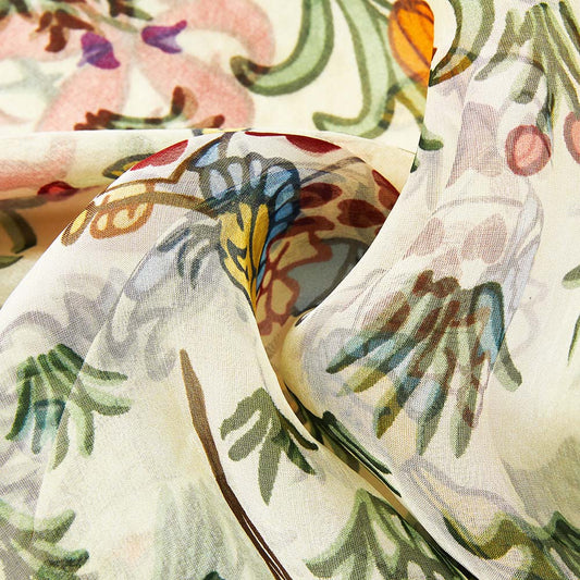 Charles Voysey Alice - 100% Pure Silk Scarf
