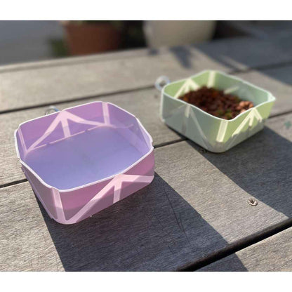 Compact Foldable Pet Food & Water Bowl – Ideal for Travel