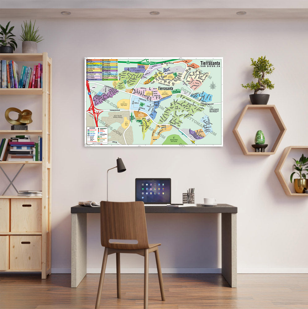 Tierrasanta Map, San Diego County, CA - POSTER PRINTS