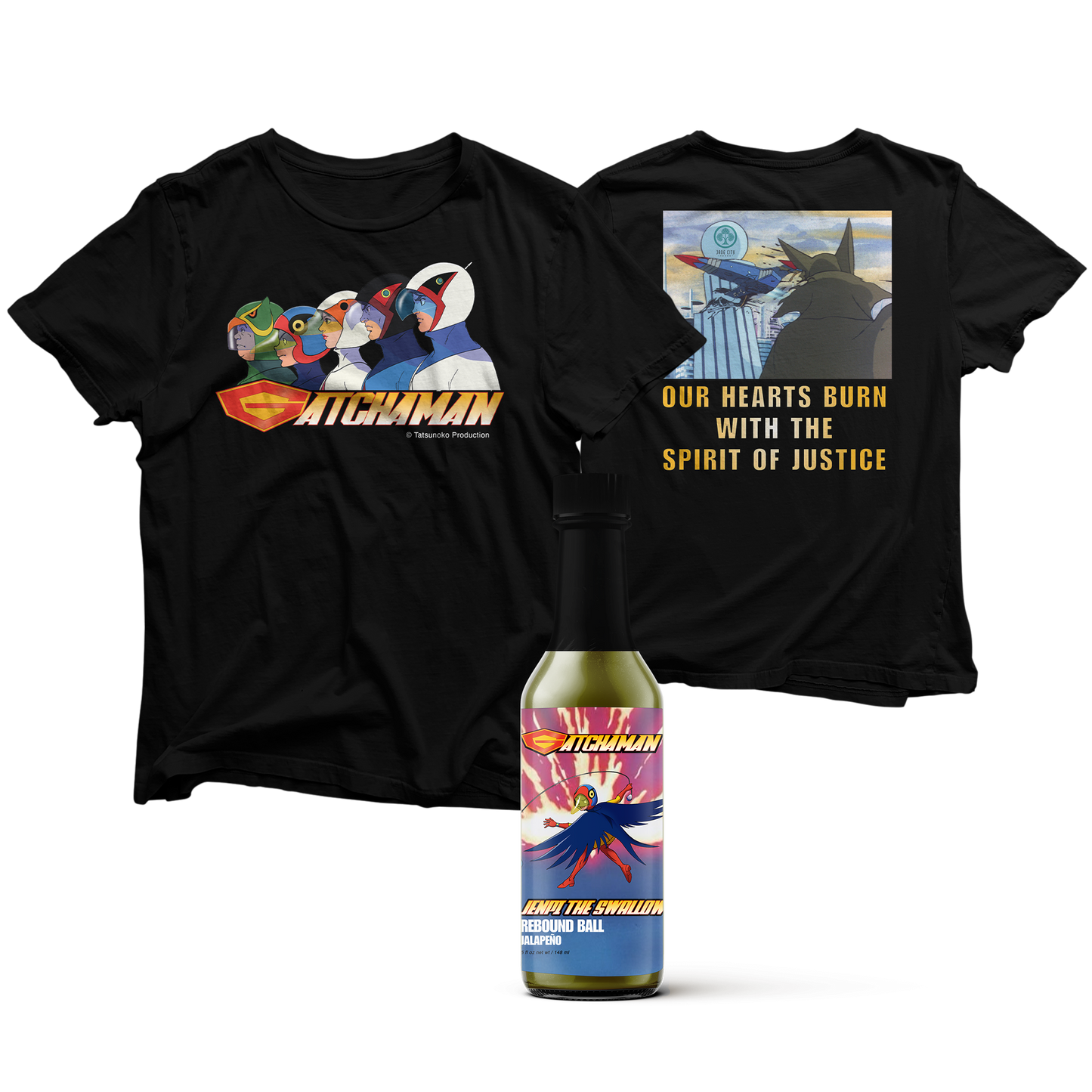 Gatchaman Tee Hot Sauce Combo