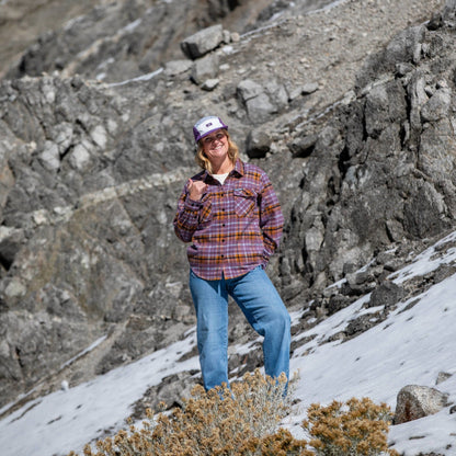 Crushable 5-Panel Camper Hat - Purple/Gray
