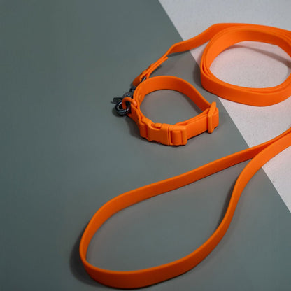 Correa de PVC para perros con manos libres: resistente al agua, a la intemperie, duradera y a los olores.