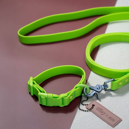 Correa de PVC para perros con manos libres: resistente al agua, a la intemperie, duradera y a los olores.