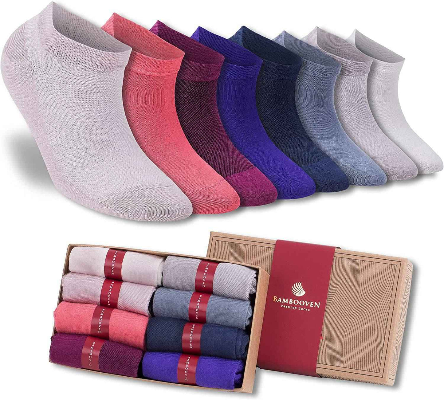 Women’s Bamboo Ankle Socks 8-Pack - 629