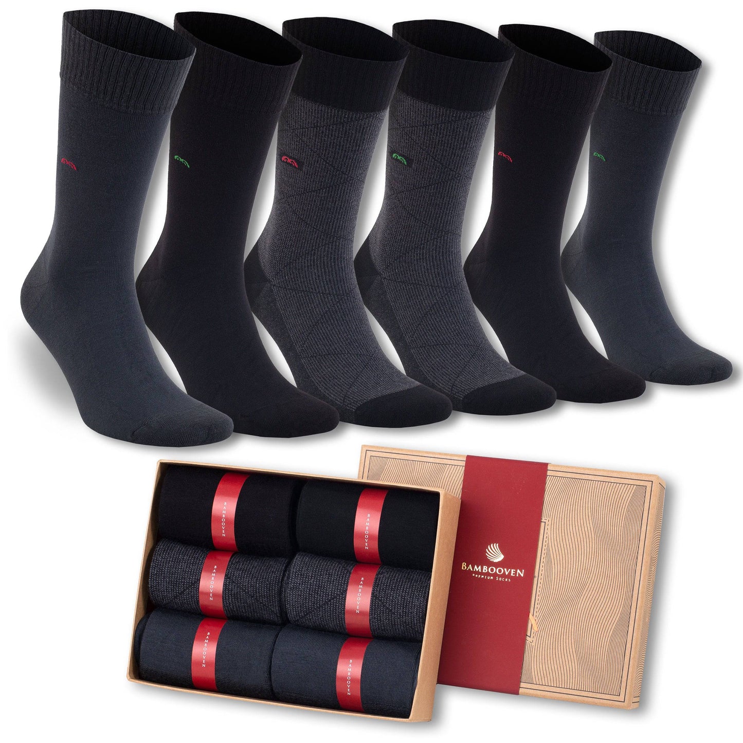 Men’s Bamboo Diabetic Dress & Trouser Socks 6-Pack - 637