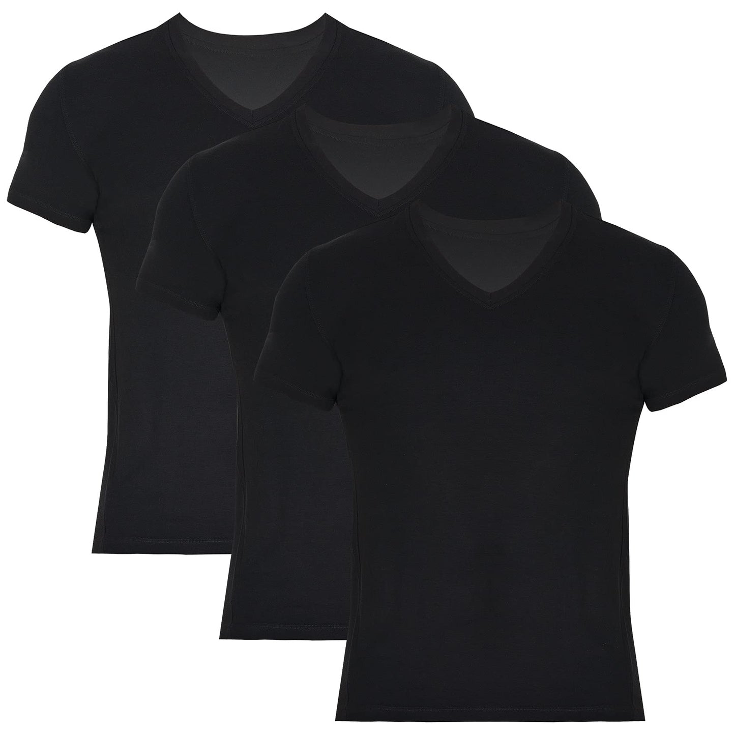 Men's Bamboo V-Neck Undershirt (3 Pack) - Lolomo!