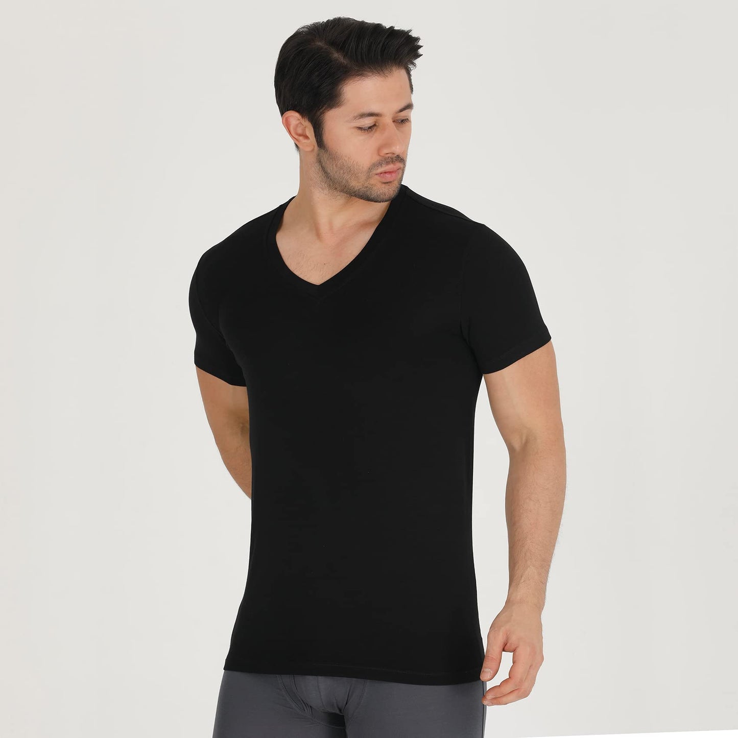Men's Bamboo V-Neck Undershirt (3 Pack) - Lolomo!