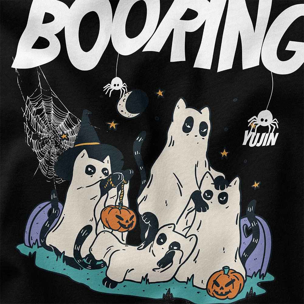 Booring Halloween Cat T-Shirt