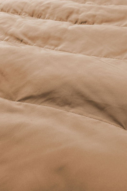 Solid Zip-Up Pocketed Puffer Vest