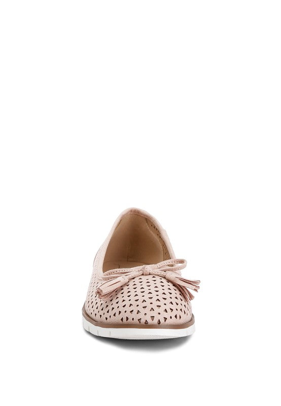 Pacer Perforated Leather Ballerinas
