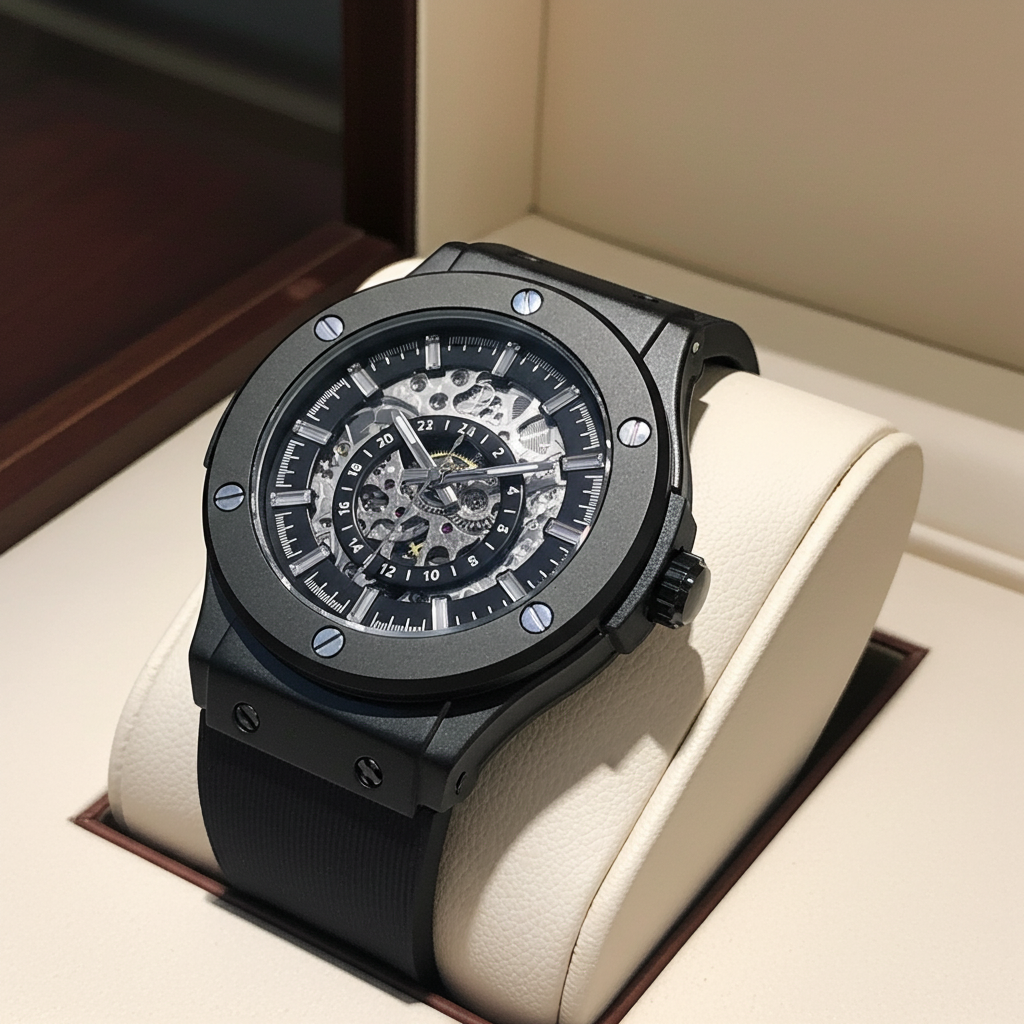 The 199 Gunmetal -Skeleton Automatic Luxury Watch by Dapr