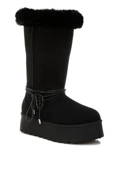 Olonya Fur Collar Anti-Skid Snow Boots