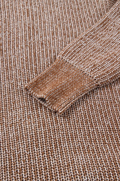 Solid Knit Open-Front Pocketed Cardigan