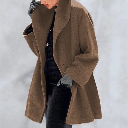 Plus Size Oversized Wool-Like Coat