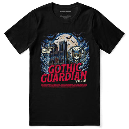 Camiseta de gato guardián gótico
