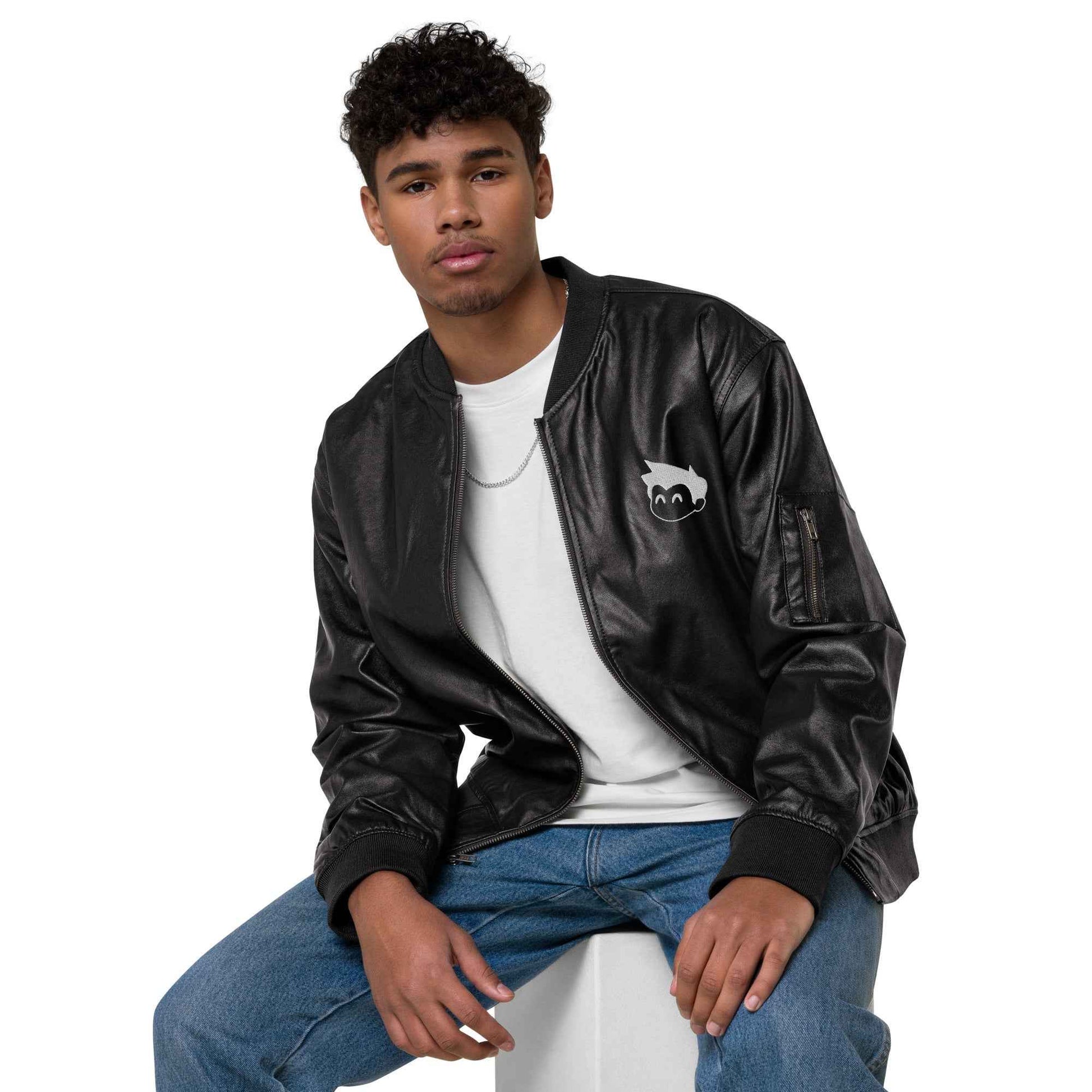 Gimbo Leather Bomber Jacket
