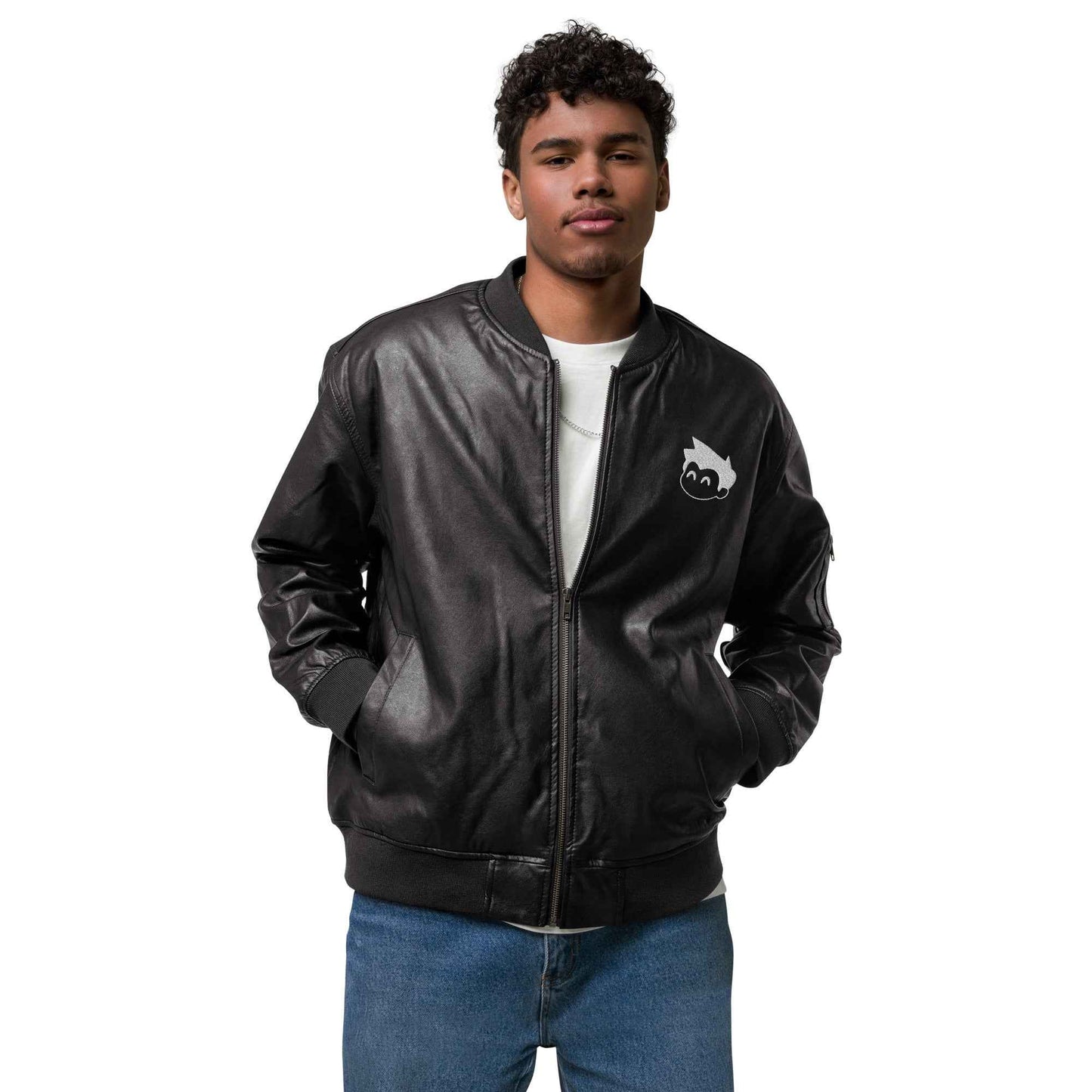 Gimbo Leather Bomber Jacket