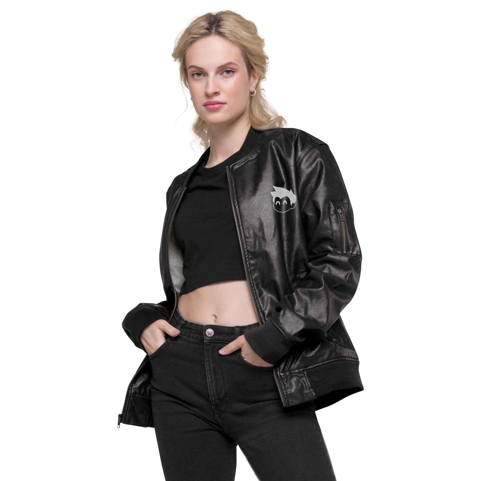 Gimbo Leather Bomber Jacket