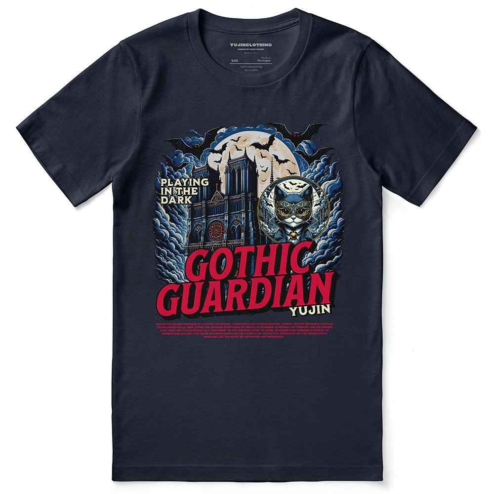 Gothic Guardian Cat T-Shirt