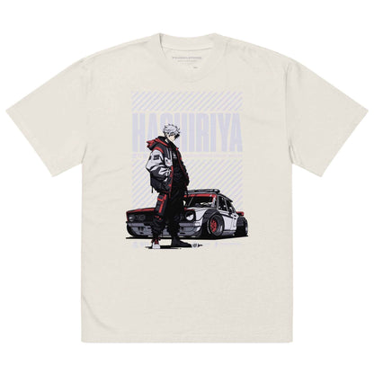 Hashiriya Oversized Faded Car T-Shirt