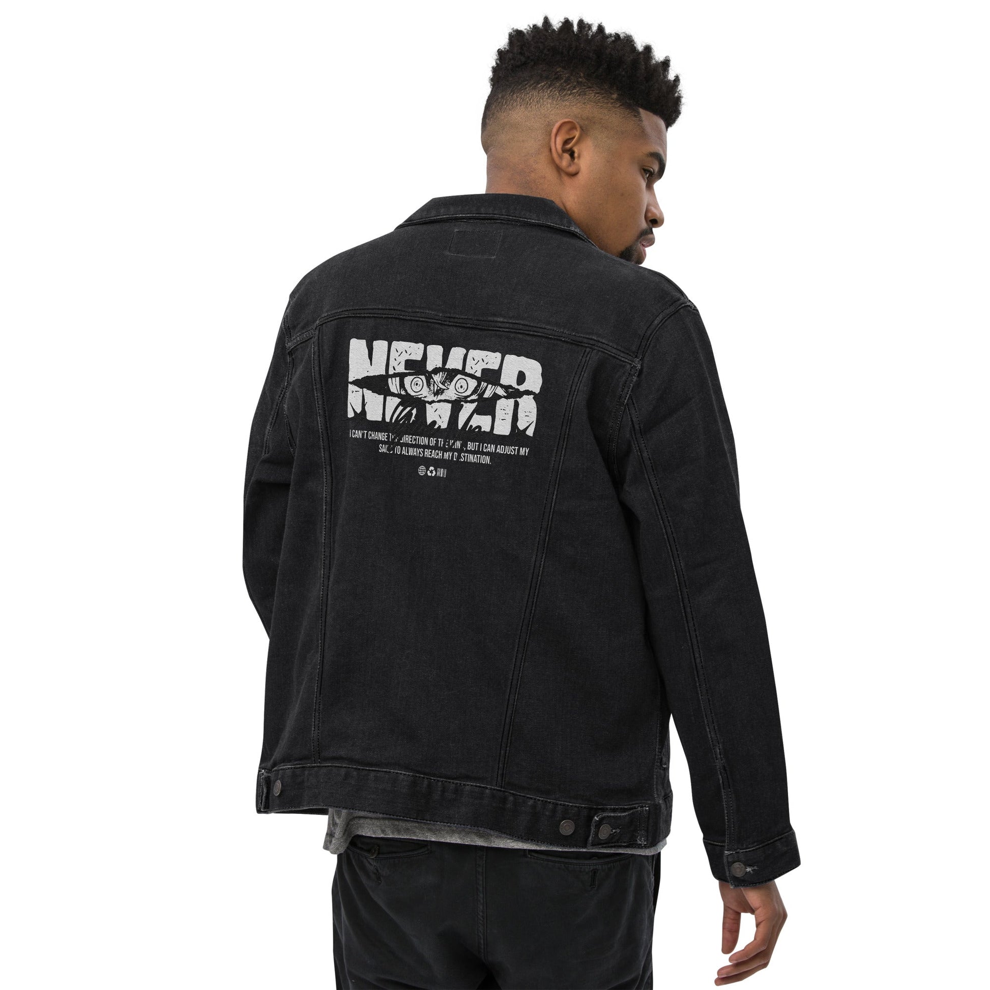 Never Give Up Denim Jacket - Lolomo!