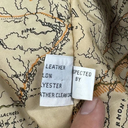 Vintage Deerskin Leather Jacket Men's 3XL Brown Long Sleeve Outdoor Full Zip