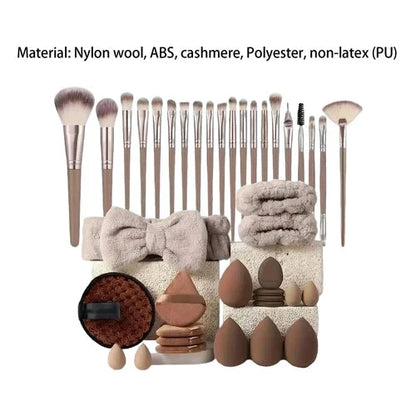 40 PCs Makeup Brush Set Premium Synthetic Foundation & Sponge Essentials Set