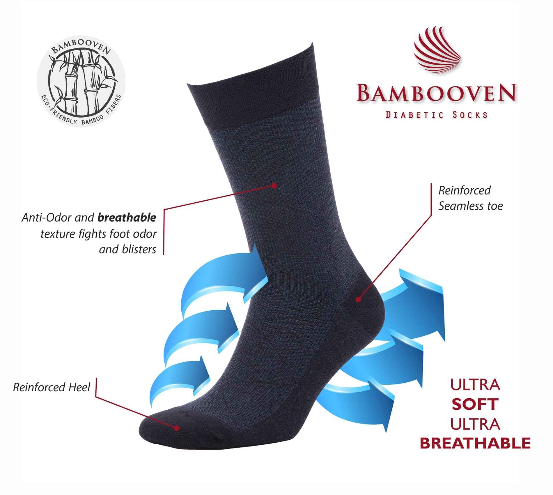 Men’s Bamboo Dress & Trouser Socks 6-Pack - 638