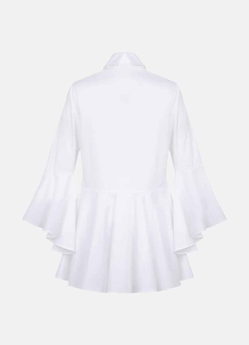 Sesta Italian Design White Gabardine Shirt