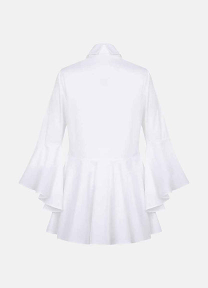 Sesta Italian Design White Gabardine Shirt