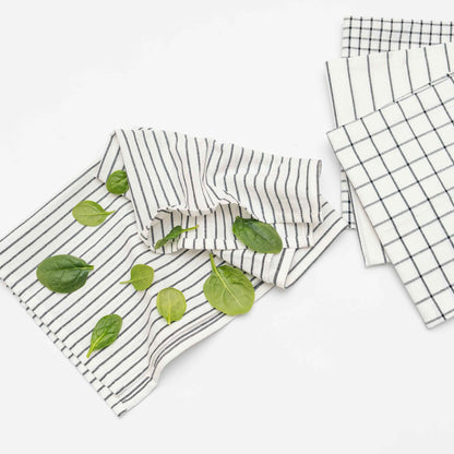 Stripe & Check Kitchen Towel Set