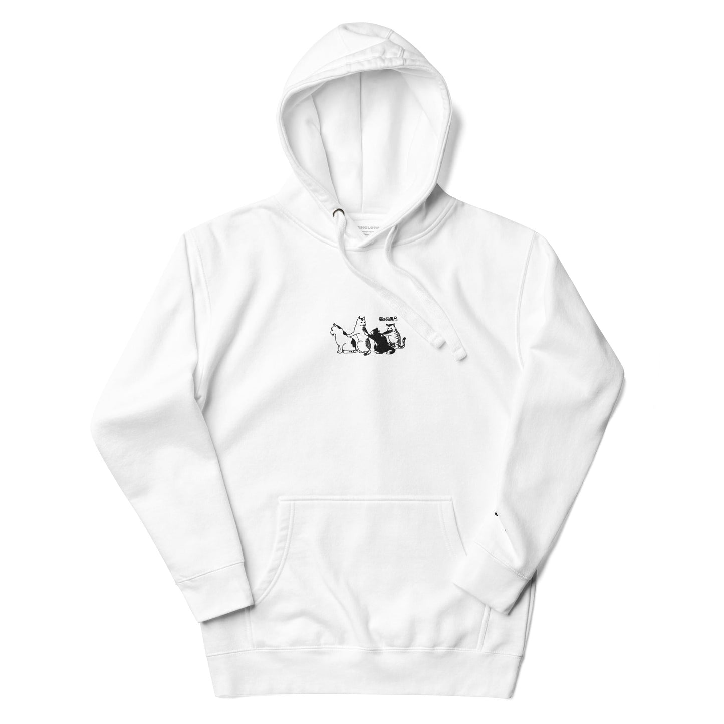 Sudadera con capucha de gatos tatuados
