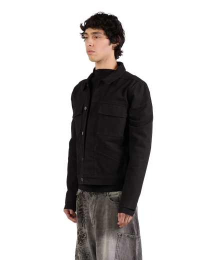 BLACK UTILITY WORK JACKET
