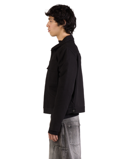 BLACK UTILITY WORK JACKET