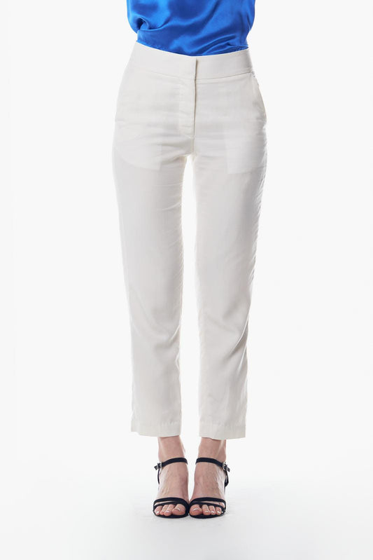 White Tailoring Slim Pants – Women’s Slim-Fit Trousers - Lolomo!