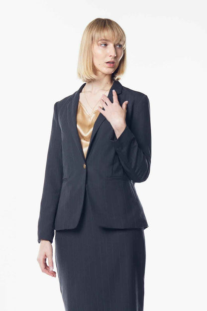 Tailoring Dark Grey Blazer – Classic Single-Breasted Blazer