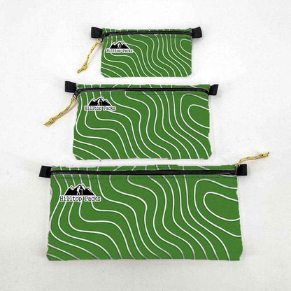 Zipper Pouches TOPO Patterns Ultralight D50T fabric